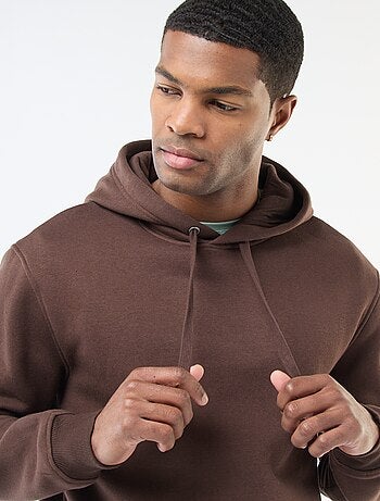 Sudadera con capucha de felpa perchada con bolsillo canguro