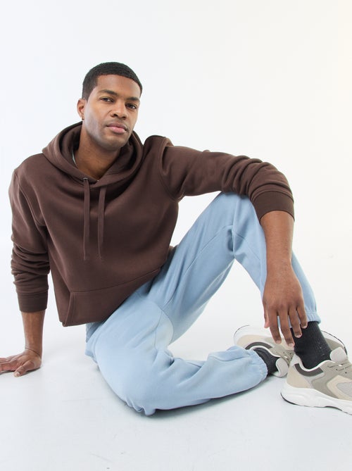 Sudadera con capucha de felpa perchada con bolsillo canguro - Kiabi