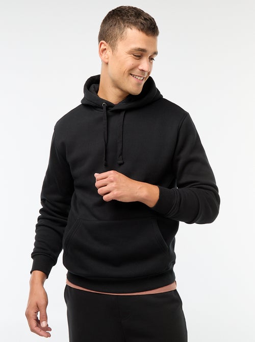 Sudadera con capucha de felpa perchada con bolsillo canguro - Kiabi