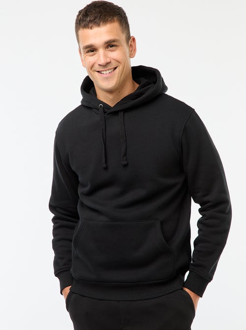 Sudadera con capucha de felpa perchada con bolsillo canguro - Kiabi