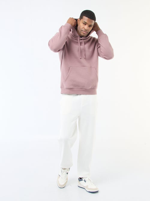 Sudadera con capucha de felpa perchada con bolsillo canguro - Kiabi