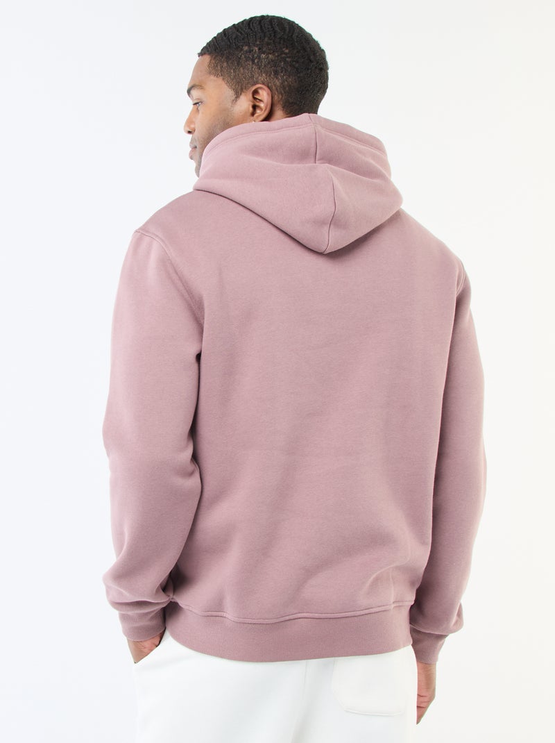 Sudadera con capucha de felpa perchada con bolsillo canguro Purpura - Kiabi