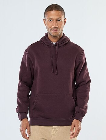 Sudadera con capucha de felpa perchada con bolsillo canguro