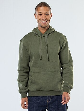 Sudadera con capucha de felpa perchada con bolsillo canguro