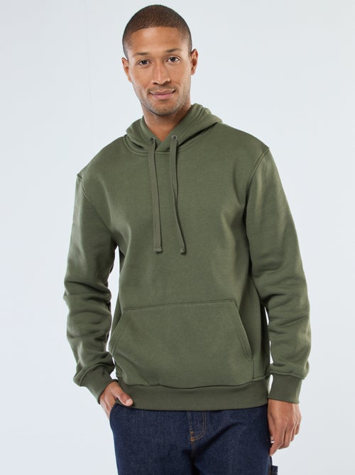 Sudadera con capucha de felpa perchada con bolsillo canguro - Kiabi
