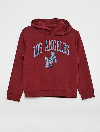 Sudadera con capucha en felpa perchada