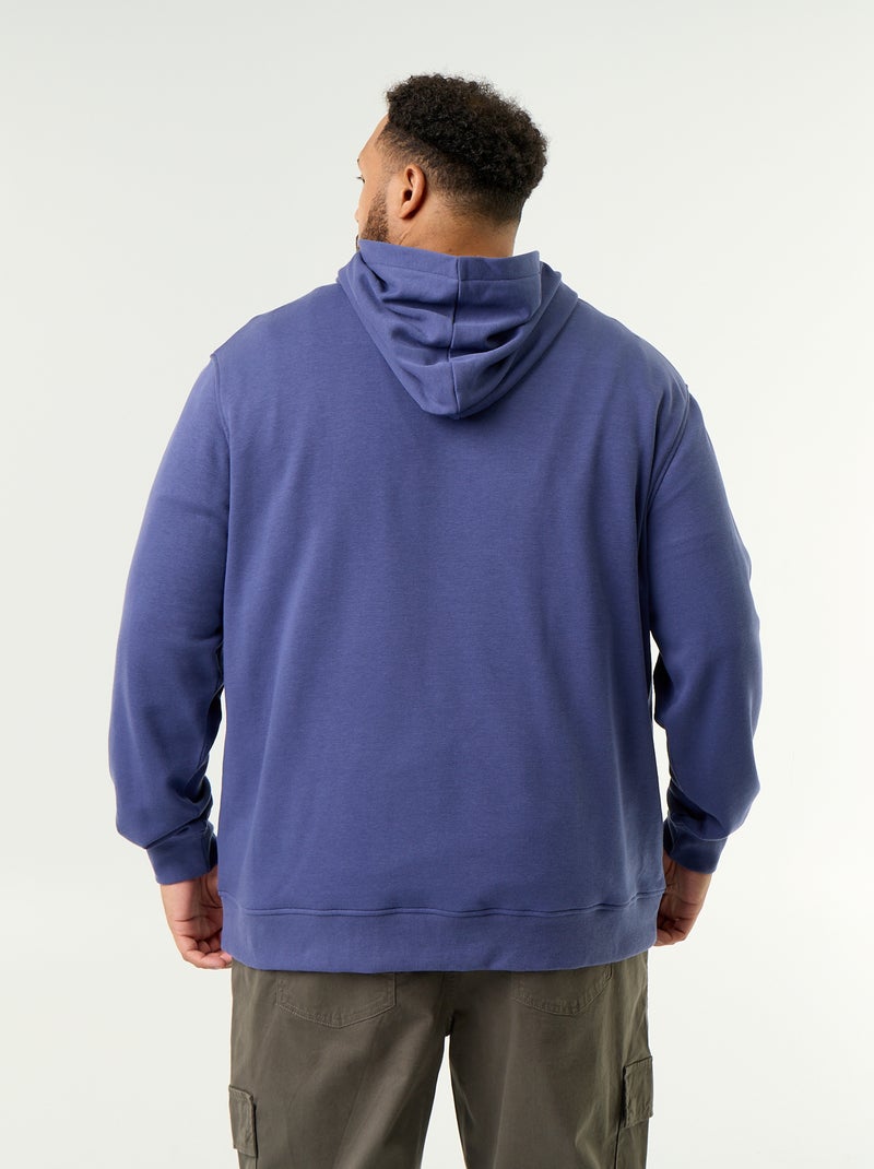 Sudadera con capucha de felpa sin perchar Azul - Kiabi