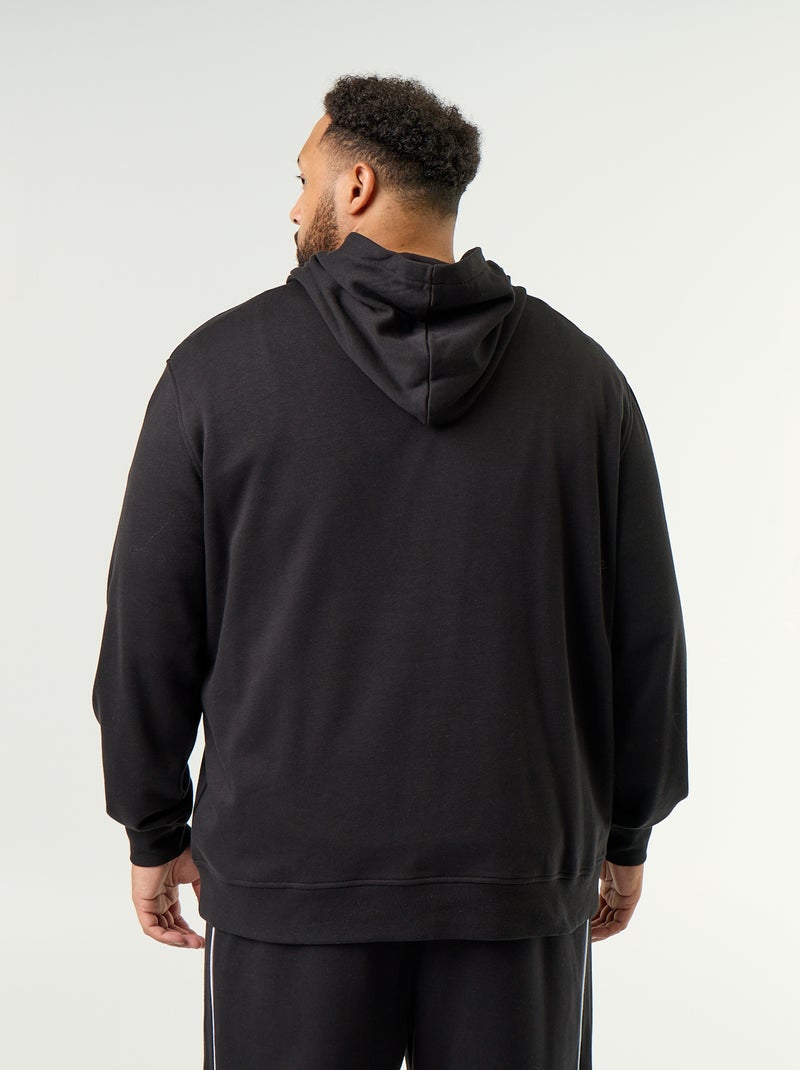 Sudadera con capucha de felpa sin perchar Negro - Kiabi
