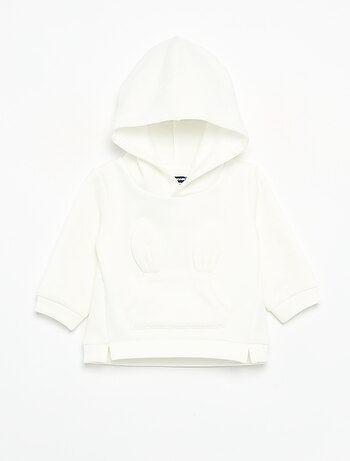 Sudadera con capucha de forro polar con orejas de conejo
