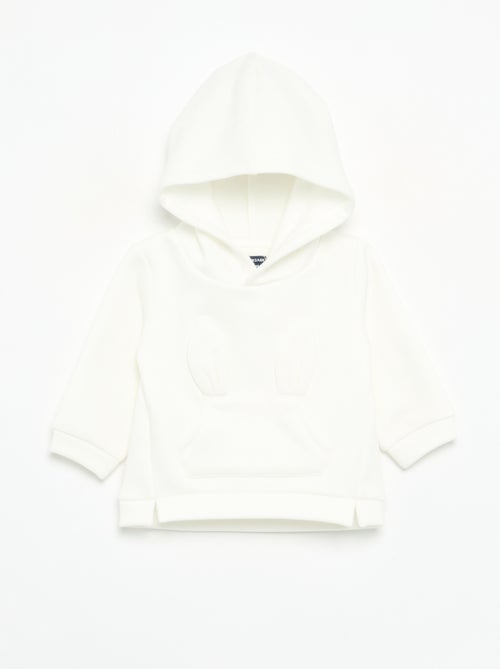 Sudadera con capucha de forro polar con orejas de conejo - Kiabi Sudadera con capucha de forro polar con orejas de conejo - Kiabi