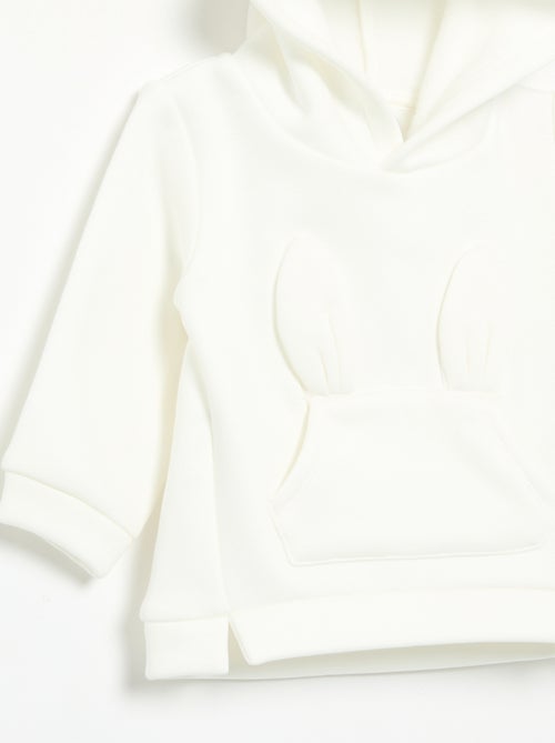 Sudadera con capucha de forro polar con orejas de conejo - Kiabi Sudadera con capucha de forro polar con orejas de conejo - Kiabi