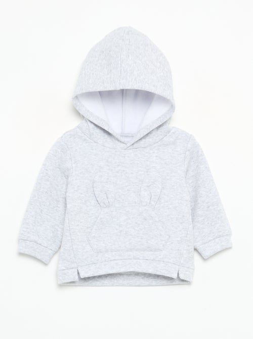 Sudadera con capucha de forro polar con orejas de conejo - Kiabi