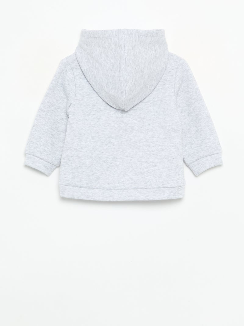 Sudadera con capucha de forro polar con orejas de conejo Gris - Kiabi