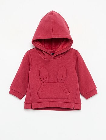 Sudadera con capucha de forro polar con orejas de conejo