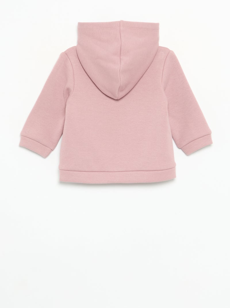 Sudadera con capucha de forro polar con orejas de conejo Rosa - Kiabi