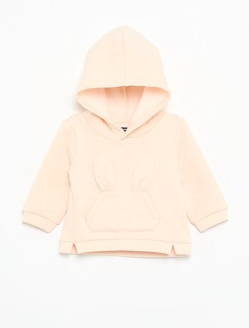 Sudadera con capucha de forro polar con orejas de conejo