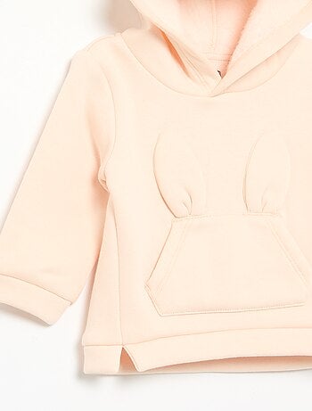 Sudadera con capucha de forro polar con orejas de conejo