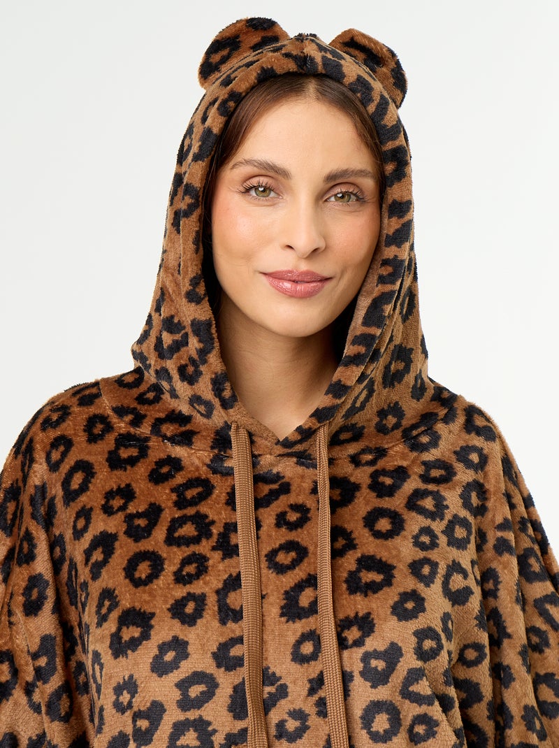 Sudadera con capucha de forro polar Marron - Kiabi