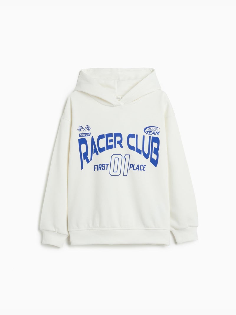 Sudadera con capucha de forro polar, MO Fashion Blanco - Kiabi