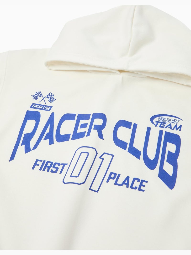 Sudadera con capucha de forro polar, MO Fashion Blanco - Kiabi