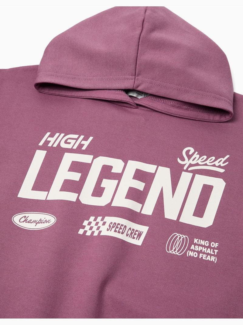 Sudadera con capucha de forro polar, MO Fashion Violeta - Kiabi