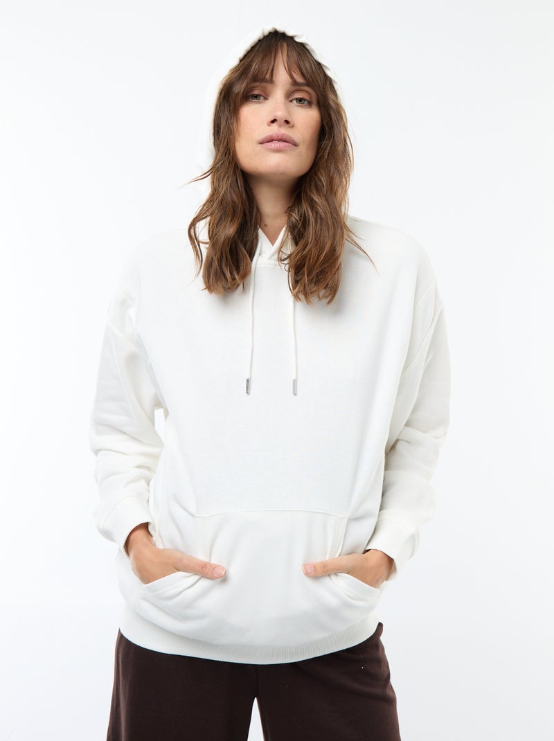 Sudadera con capucha de lactancia Blanco - Kiabi