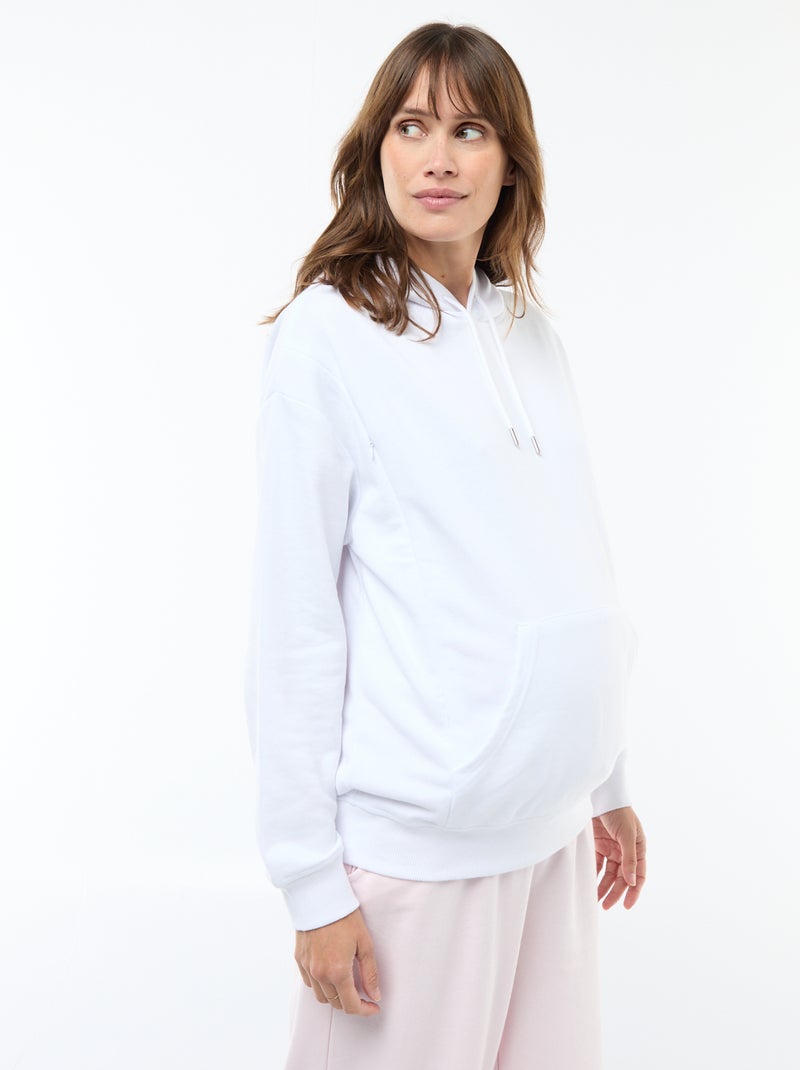 Sudadera con capucha de lactancia Blanco - Kiabi