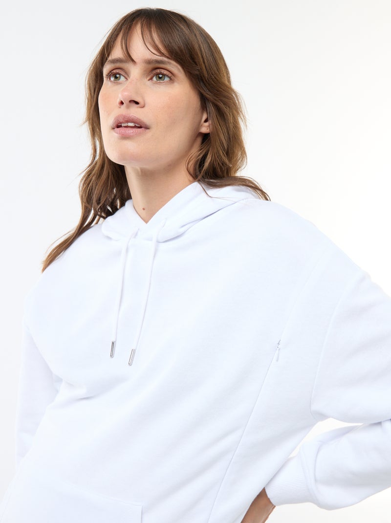 Sudadera con capucha de lactancia Blanco - Kiabi