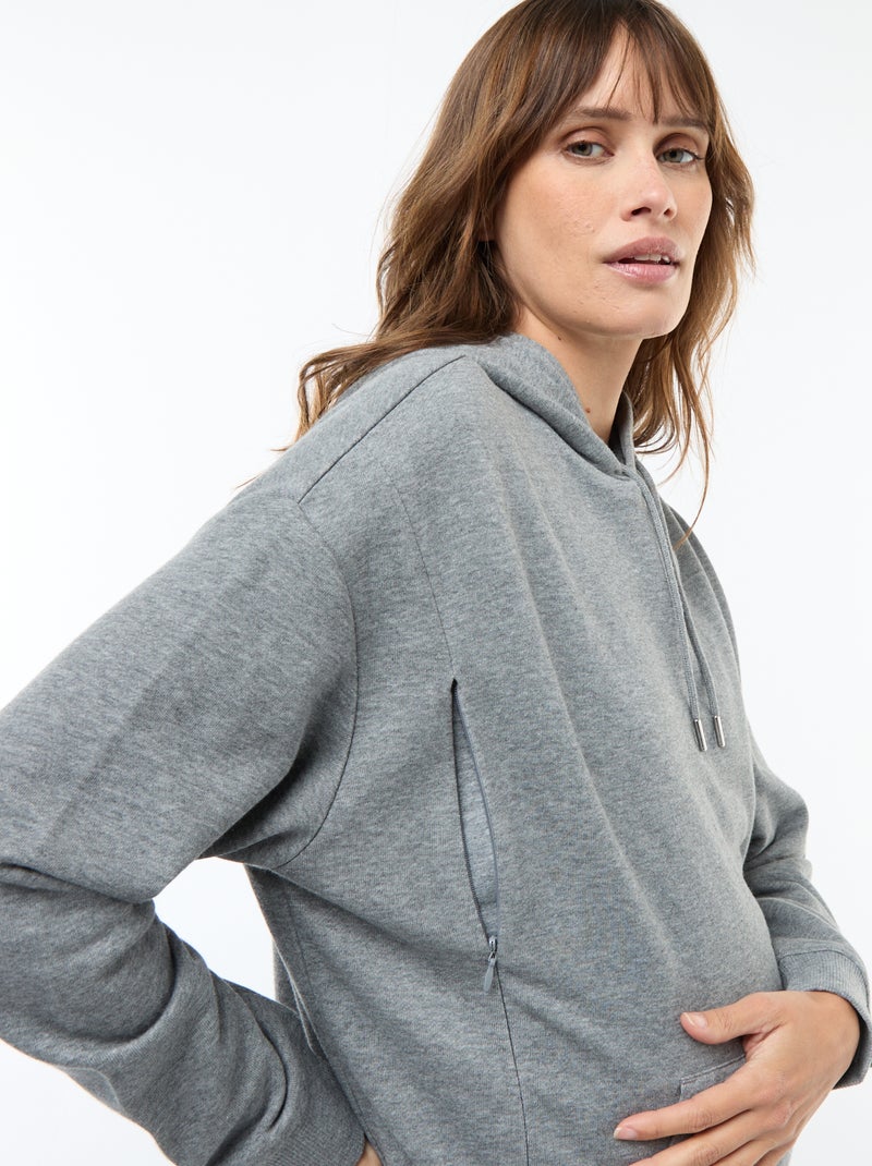 Sudadera con capucha de lactancia Gris - Kiabi