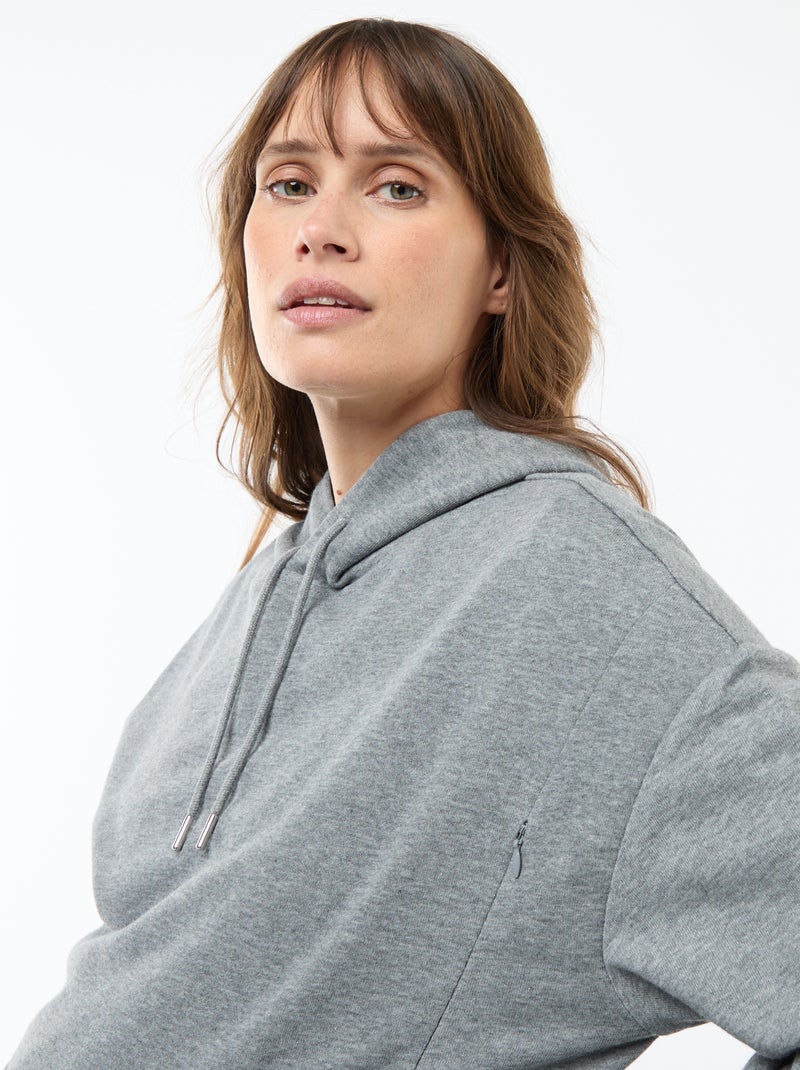 Sudadera con capucha de lactancia Gris - Kiabi