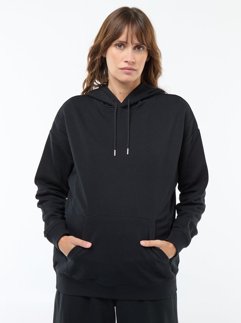Sudadera con capucha de lactancia Negro - Kiabi