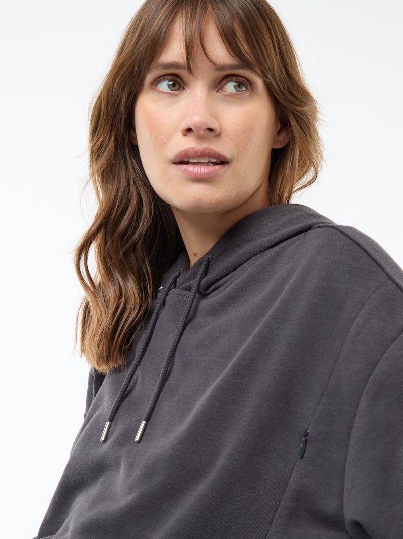 Sudadera con capucha de lactancia Negro - Kiabi