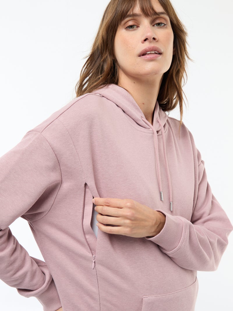 Sudadera con capucha de lactancia Rosa - Kiabi