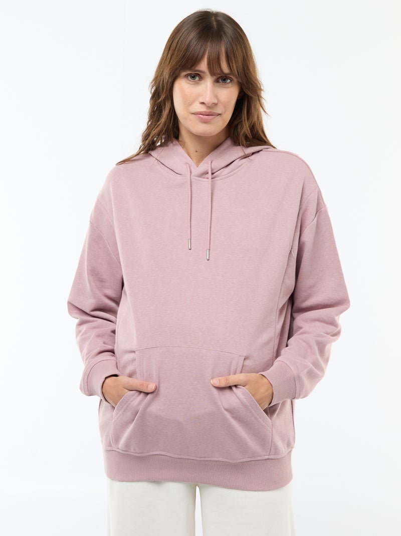 Sudadera con capucha de lactancia Rosa - Kiabi