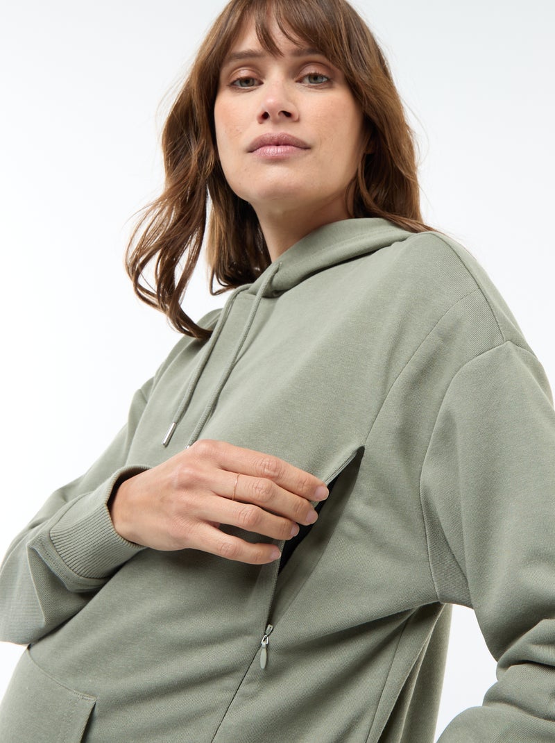 Sudadera con capucha de lactancia Verde - Kiabi