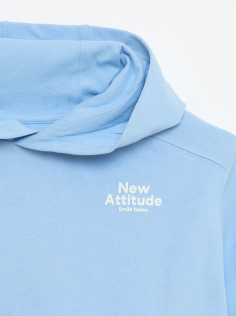 Sudadera con capucha de manga corta Azul - Kiabi
