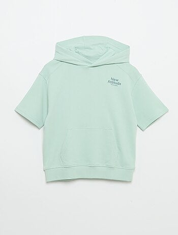 Sudadera con capucha de manga corta
