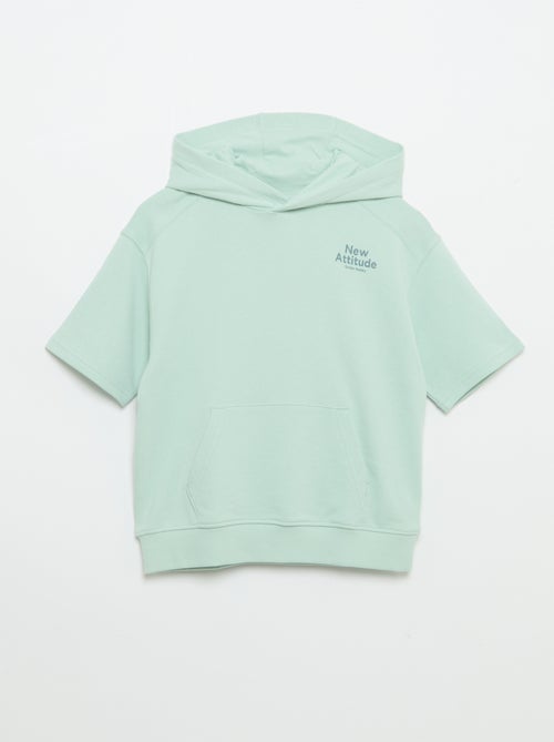 Sudadera con capucha de manga corta - Kiabi Sudadera con capucha de manga corta - Kiabi