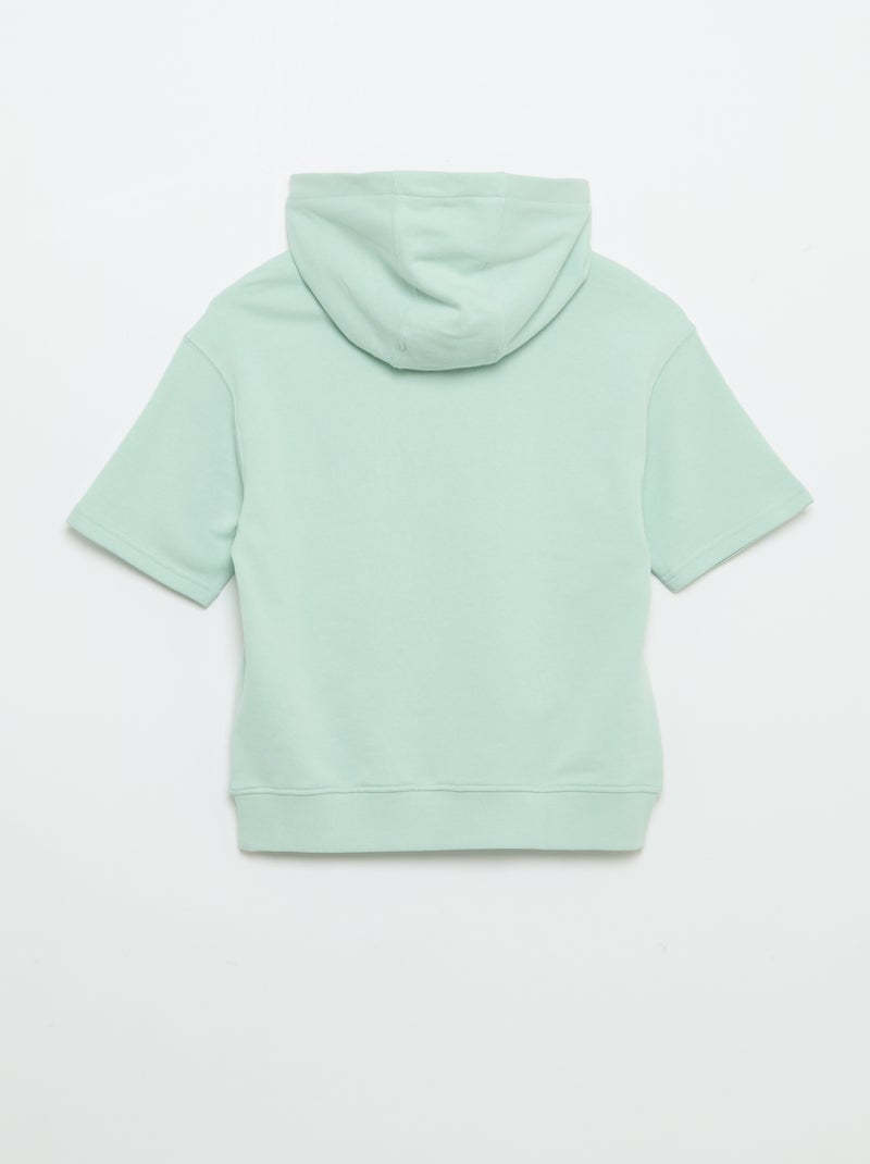 Sudadera con capucha de manga corta Azul - Kiabi