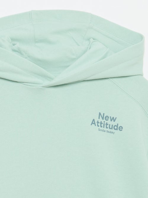 Sudadera con capucha de manga corta - Kiabi Sudadera con capucha de manga corta - Kiabi