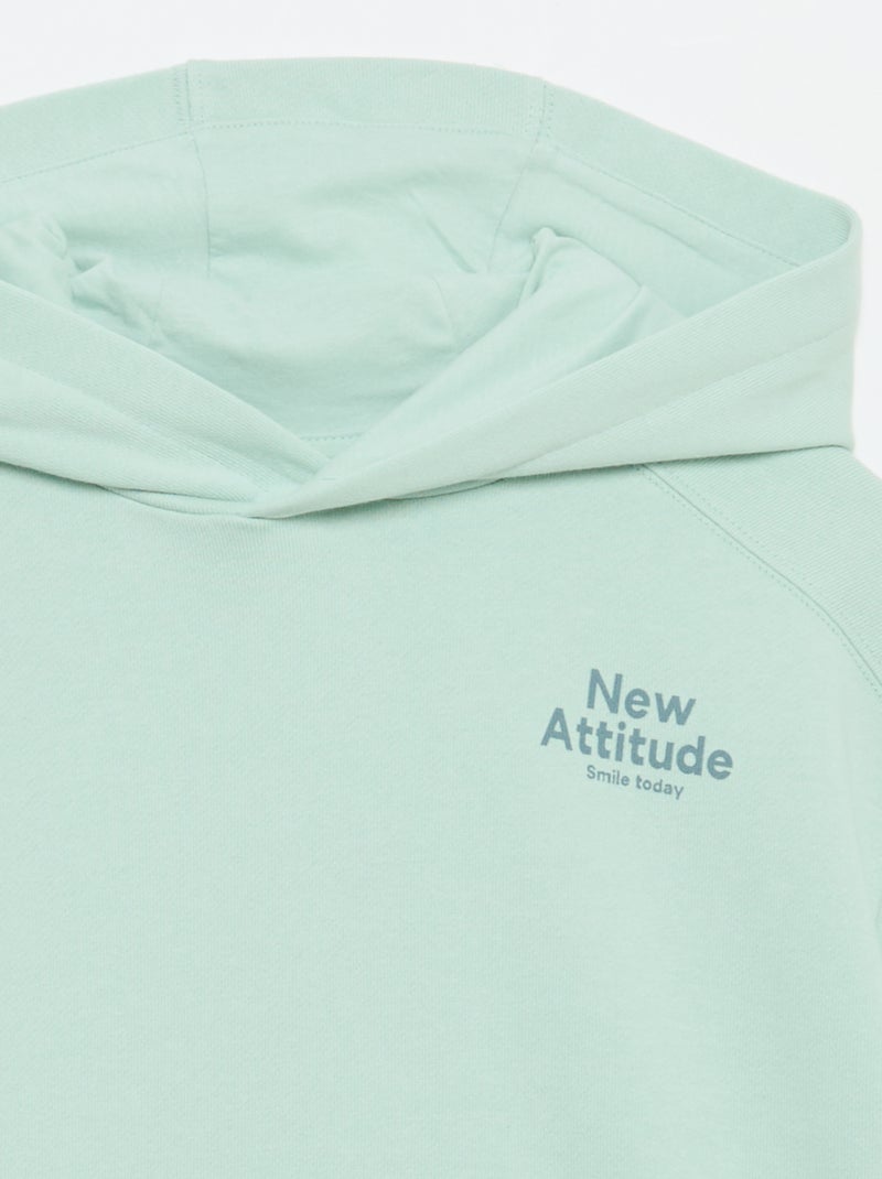 Sudadera con capucha de manga corta Azul - Kiabi