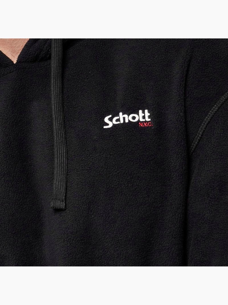 Sudadera con Capucha de Micro Polar Schott para Hombre Negro - Kiabi