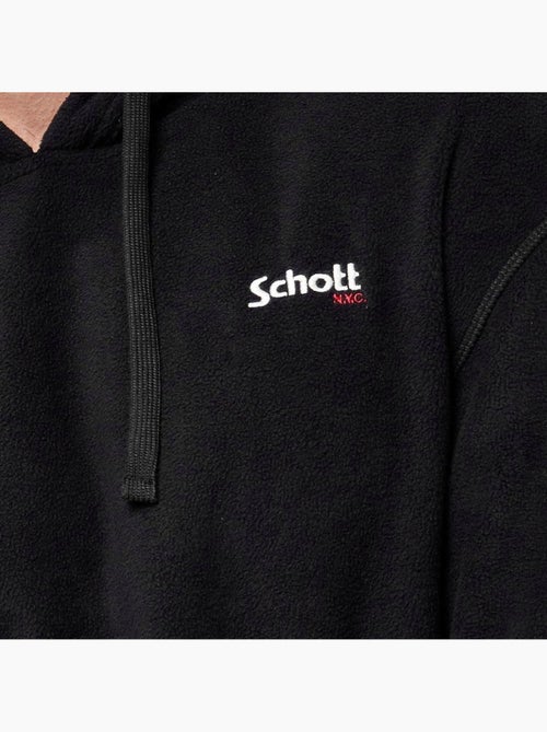 Sudadera con Capucha de Micro Polar Schott para Hombre - Kiabi Sudadera con Capucha de Micro Polar Schott para Hombre - Kiabi