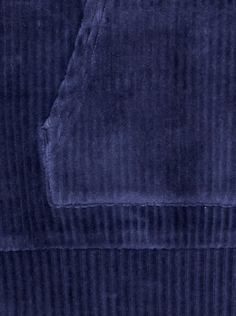 Sudadera con capucha de pana Azul - Kiabi