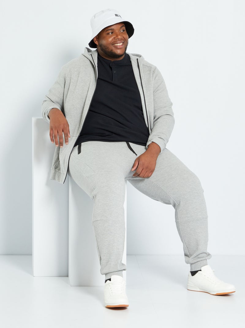 Sudadera con capucha de piqué GRIS - Kiabi