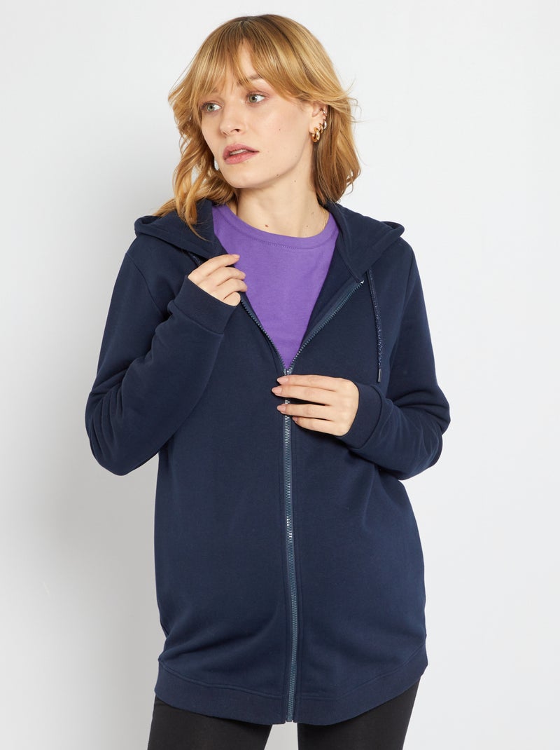 Sudadera con capucha de premamá azul - Kiabi