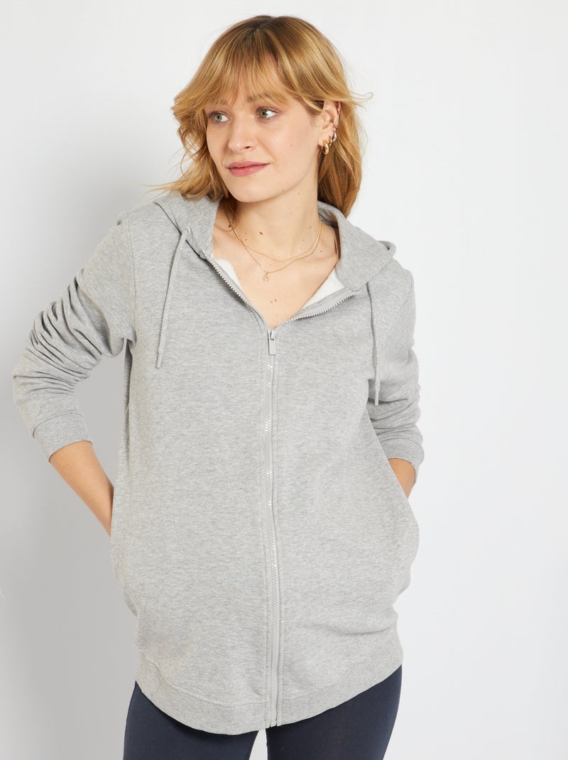 Sudadera con capucha de premamá GRIS - Kiabi