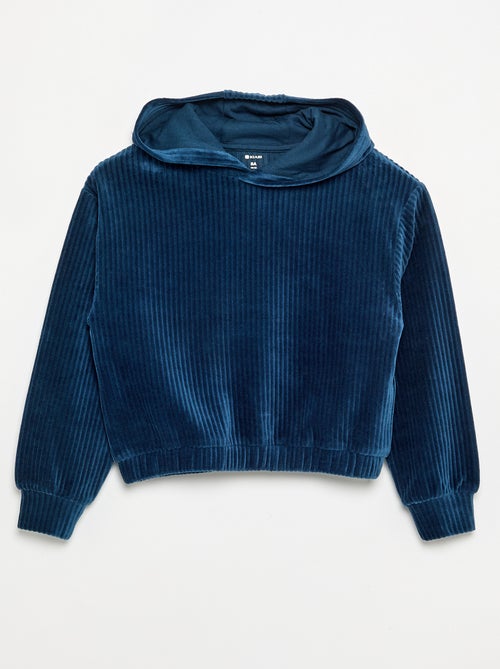 Sudadera con capucha de punto acanalado - Kiabi