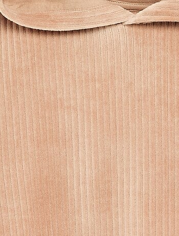 Sudadera con capucha de punto acanalado