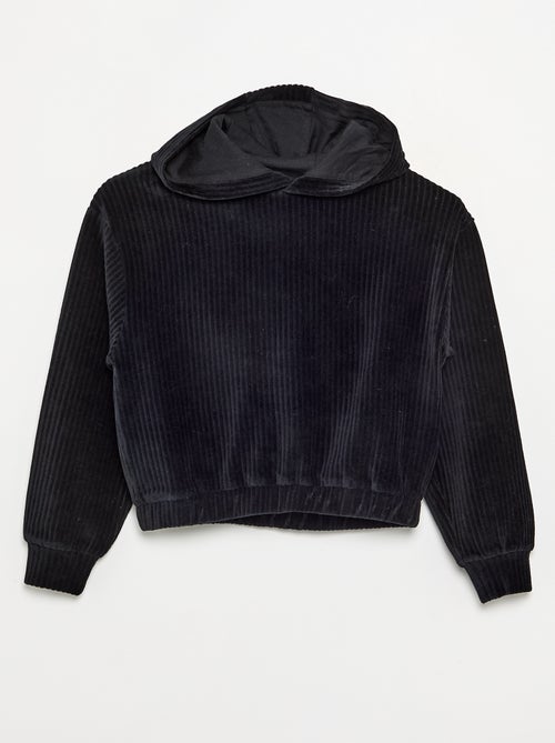 Sudadera con capucha de punto acanalado - Kiabi Sudadera con capucha de punto acanalado - Kiabi